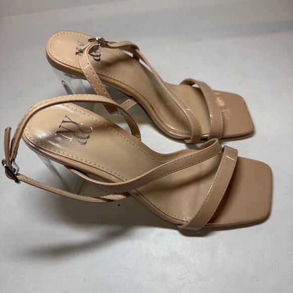 NY & C Womens 6 M Nude Strappy Clear Pump High Heels DISPLAY HY6 - Picture 5 of 6